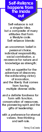 Self-Reliance happens from the inside out